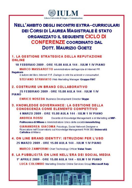 Locandina 4 Marzo IULM